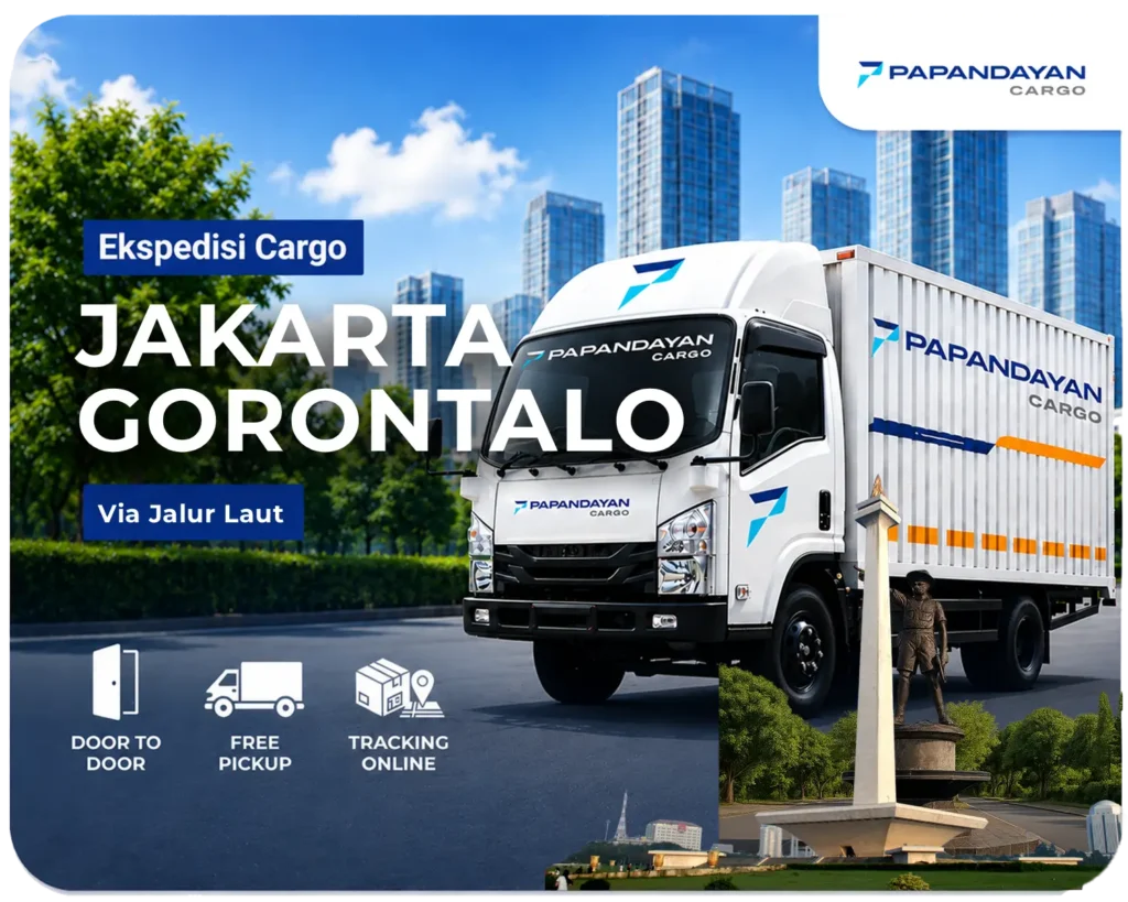 Ekspedisi Jakarta Gorontalo via laut melayani muatan cargo dan kiriman banyak koli untuk menjaga kelancaran distribusi antarpulau.