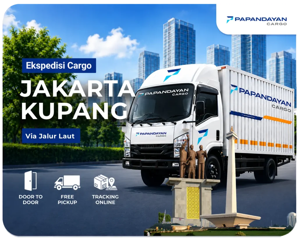 Ekspedisi Jakarta Kupang via laut untuk pengiriman barang cargo antarpulau dengan rute distribusi menuju wilayah Kupang.