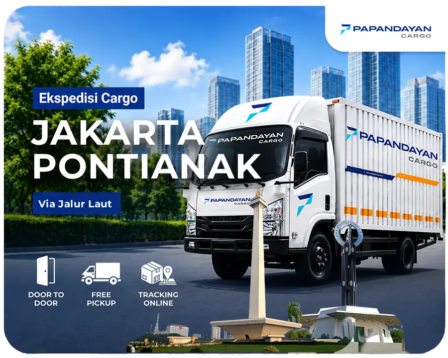 Ekspedisi Jakarta Pontianak via kapal laut untuk pengiriman barang bisnis dengan layanan door to door, free pickup, dan tracking online.
