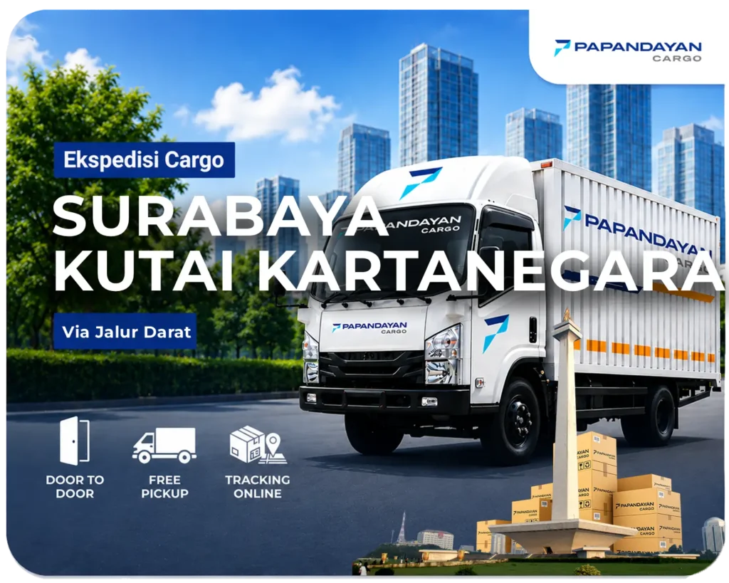 Ekspedisi Surabaya Kutai Kartanegara via laut mengangkut barang cargo dan banyak koli untuk memenuhi kebutuhan distribusi antarpulau secara terjadwal.