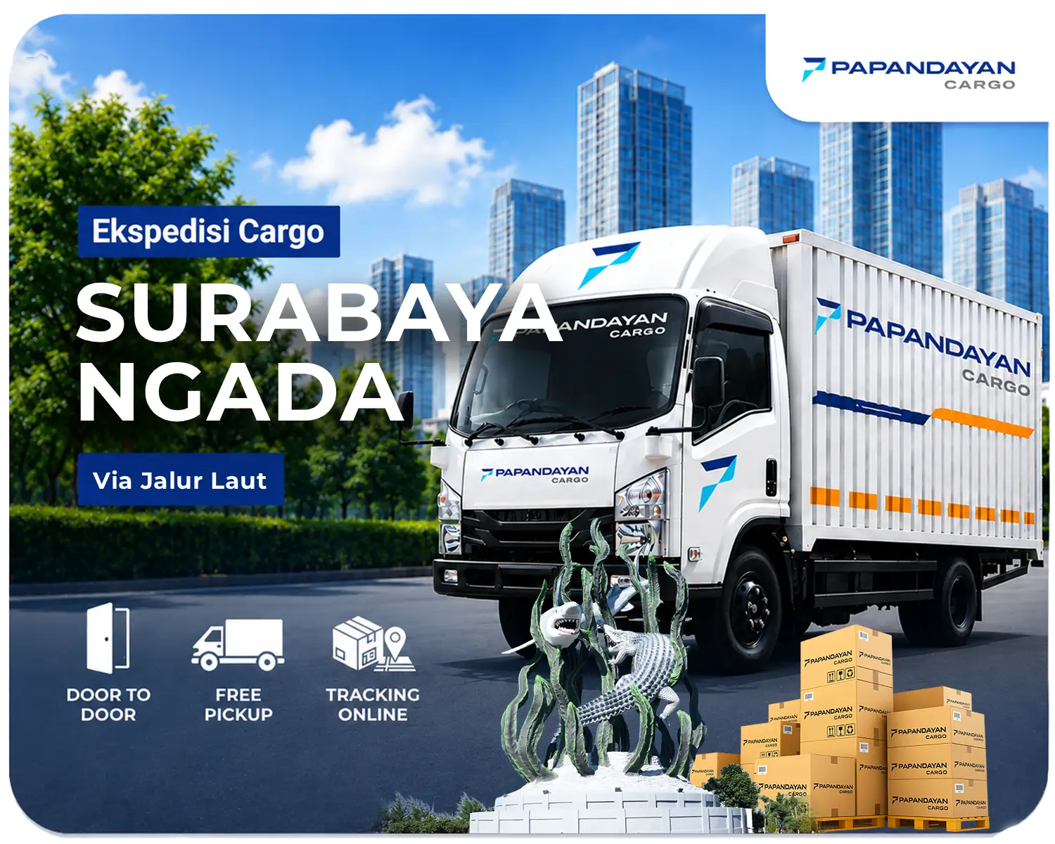 Ekspedisi Surabaya Ngada via laut melayani barang cargo, kiriman banyak koli, serta kebutuhan distribusi antarpulau dengan penanganan muatan yang rapi.