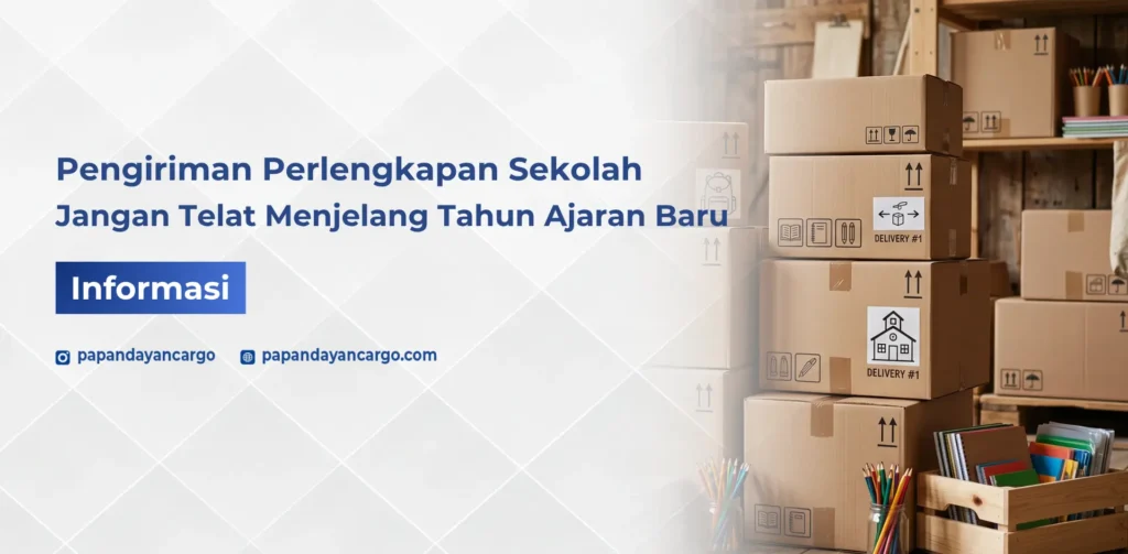Pengiriman perlengkapan sekolah untuk membantu kebutuhan meja, kursi, buku, alat tulis, dan barang sekolah tiba lebih terencana