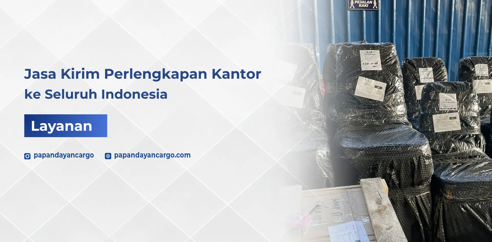 Jasa kirim perlengkapan kantor ke seluruh Indonesia untuk pengiriman kursi, meja, arsip, dan kebutuhan operasional bisnis