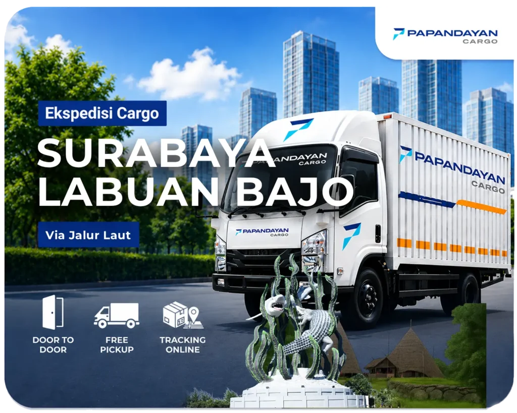 Ekspedisi Surabaya Labuan Bajo via laut melayani barang cargo, kiriman banyak koli, serta kebutuhan distribusi antarpulau dengan penanganan muatan yang rapi.