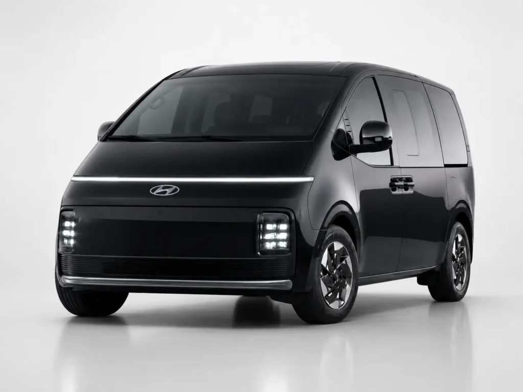 Hyundai STARIA Electric hadir dengan desain futuristik dan bodi van modern, menonjolkan arah kendaraan listrik untuk mobilitas masa depan.