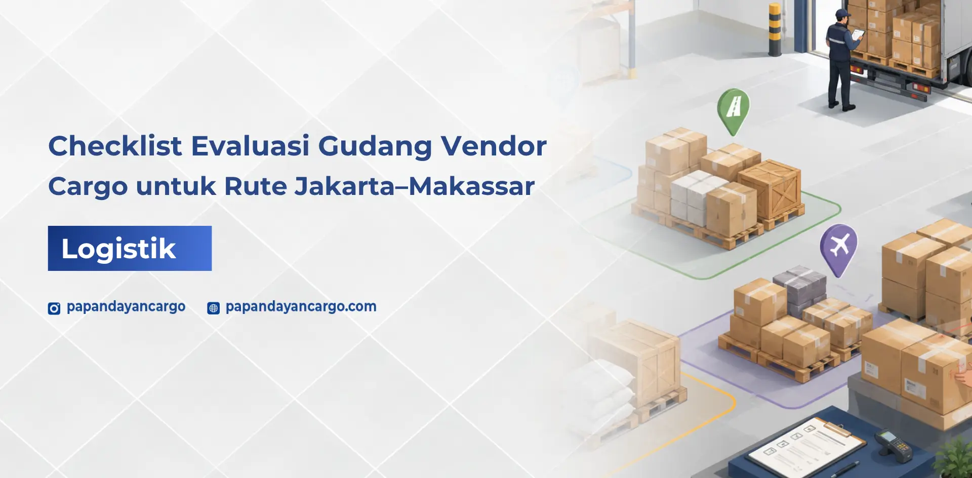 Checklist evaluasi gudang vendor cargo Jakarta Makassar membantu menilai kesiapan proses, zoning, handling, dan kontrol barang sebelum pengiriman.