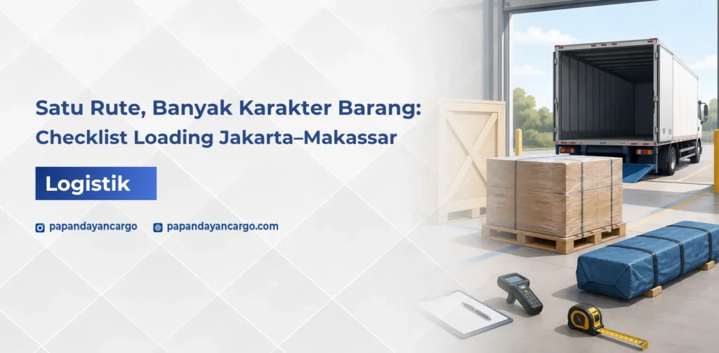 Checklist loading barang membantu memastikan kesiapan muatan, kemasan, jumlah koli, dan penempatan sebelum proses keberangkatan.