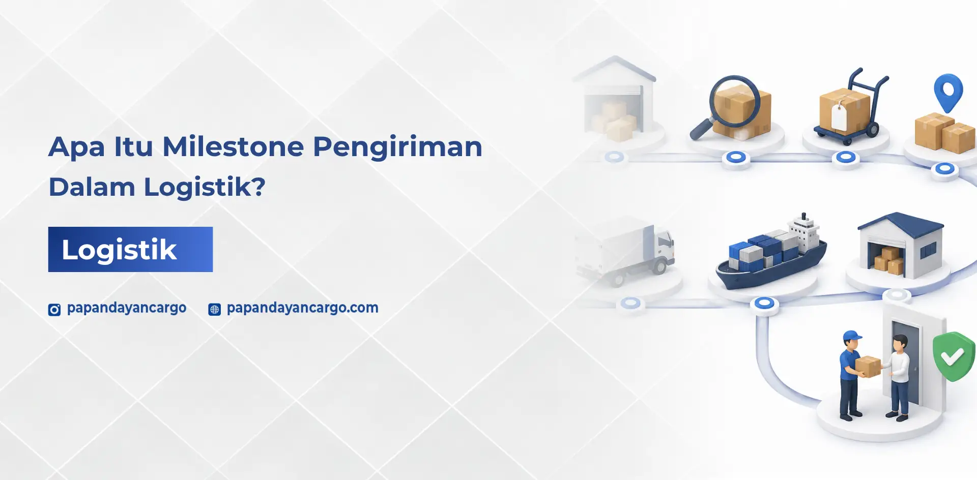 Milestone pengiriman dalam logistik menunjukkan tahapan status perjalanan barang dari proses awal hingga barang diterima oleh penerima.