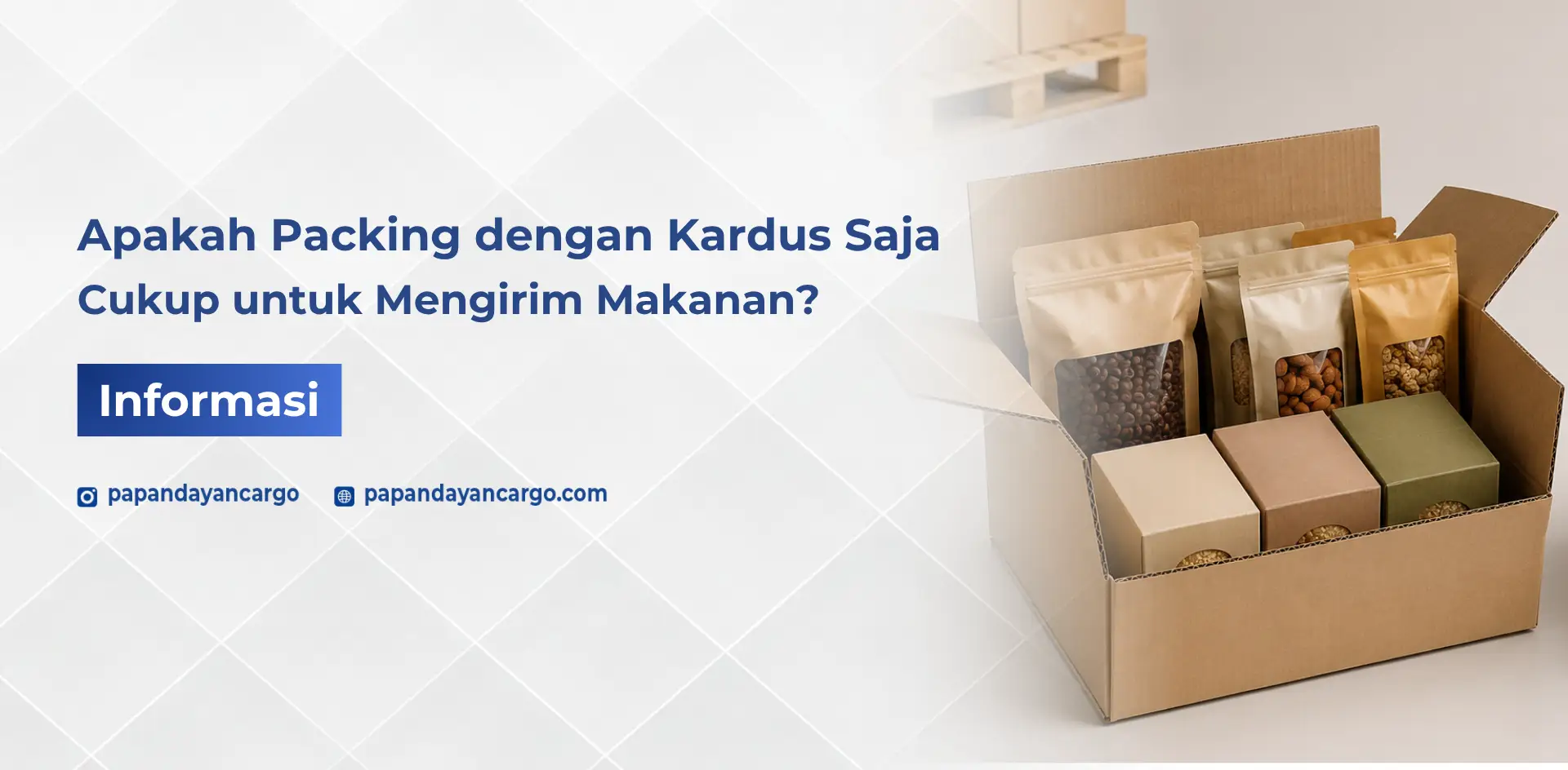 Packing kardus untuk makanan membantu melindungi isi dan menjaga susunan produk selama proses pengiriman.