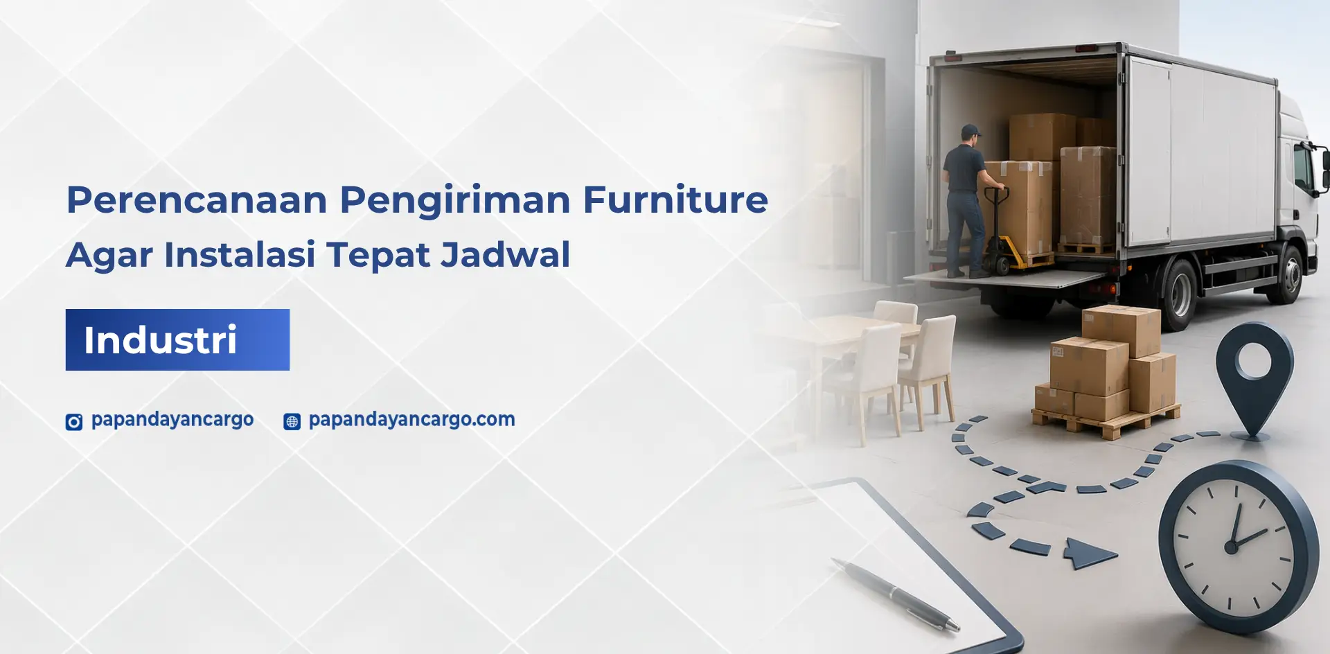 Perencanaan pengiriman furniture untuk mengatur jadwal, proses loading, dan kesiapan barang sebelum dikirim.