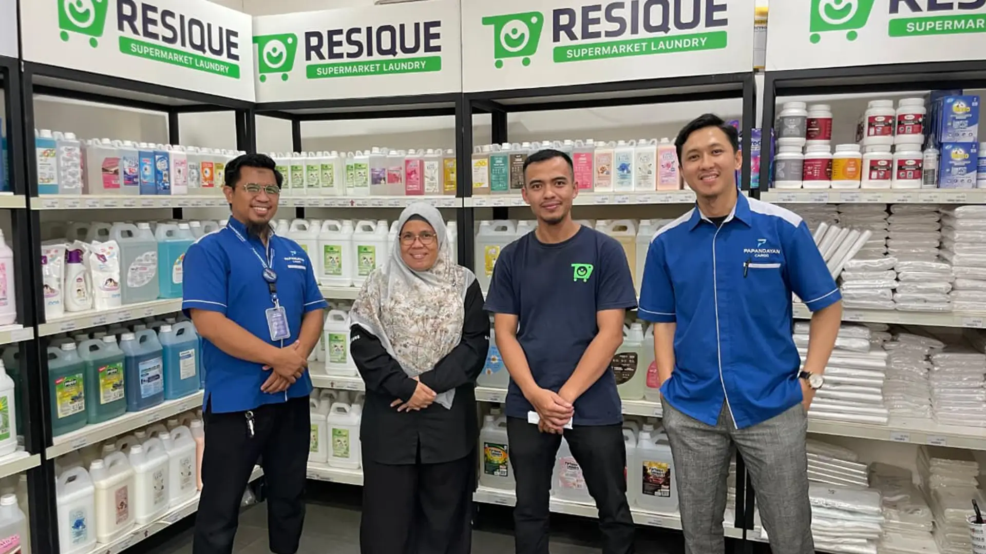 Resique sebagai partner Papandayan Cargo untuk mendukung kebutuhan logistik dan distribusi produk laundry.