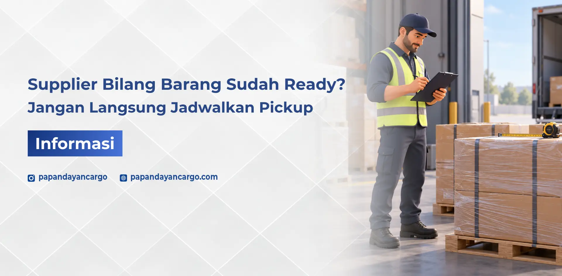 Barang siap dikirim Jakarta Balikpapan setelah data dan kesiapan muatan diperiksa sebelum pickup.