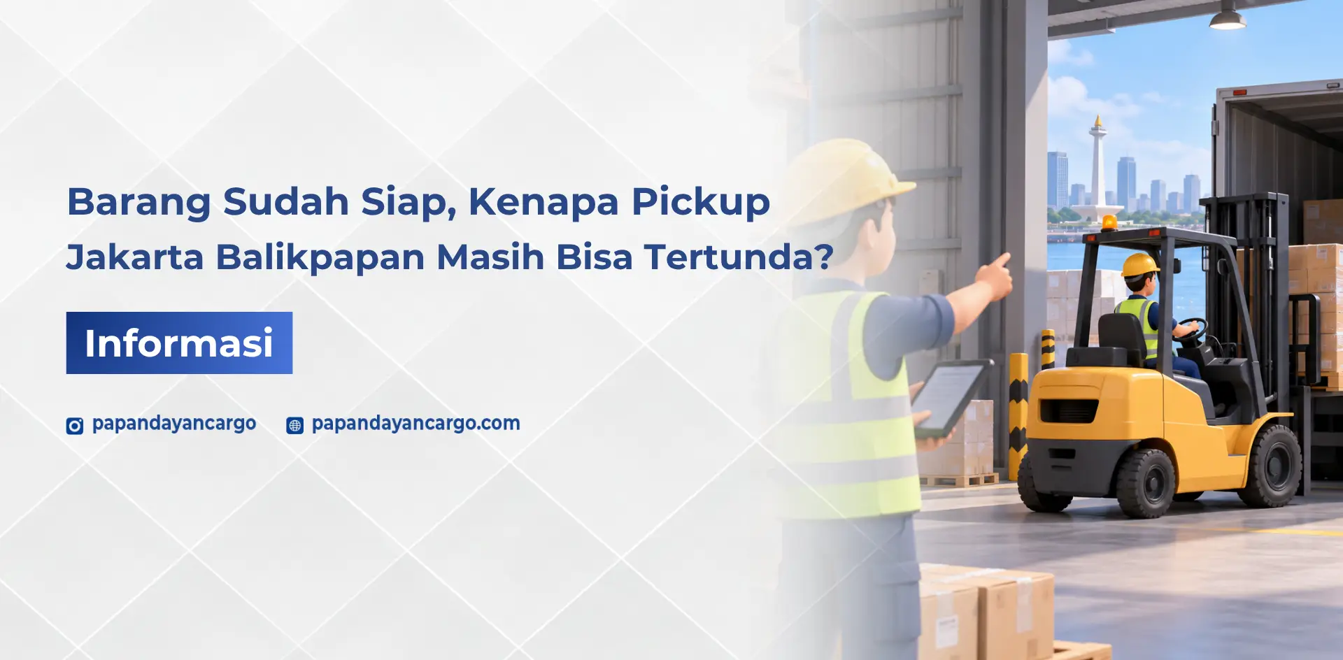 Koordinasi pickup Jakarta Balikpapan untuk memastikan barang siap dikirim dan proses pengambilan berjalan sesuai rencana.
