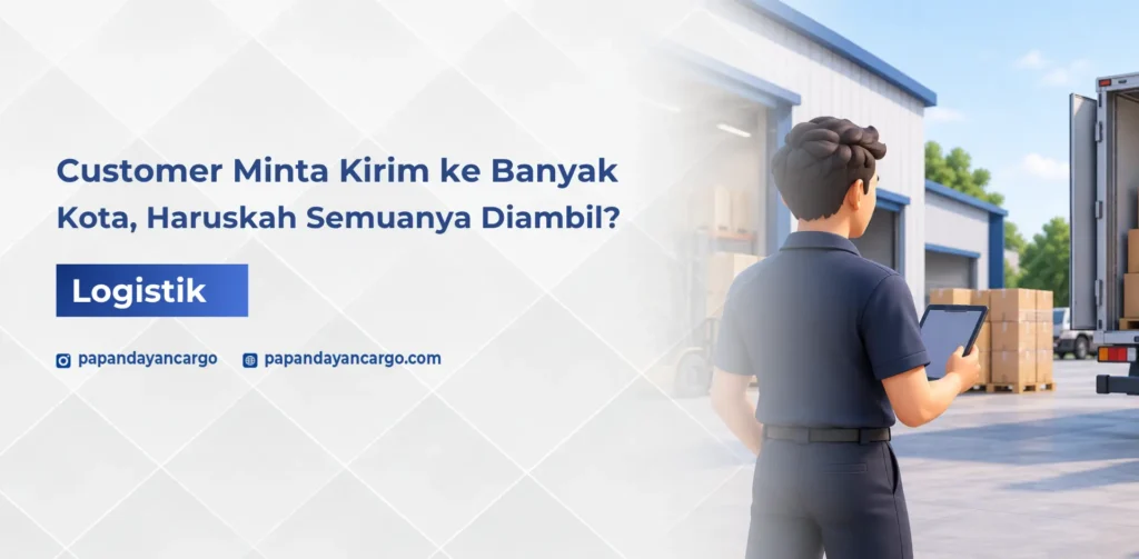 Permintaan distribusi customer ke banyak kota membutuhkan pengaturan pengiriman agar kebutuhan setiap tujuan dapat terpenuhi.