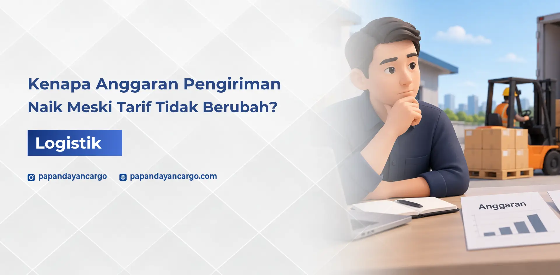 Staf logistik mengevaluasi anggaran pengiriman material dengan membandingkan biaya yang direncanakan dan realisasi pengiriman barang di gudang.