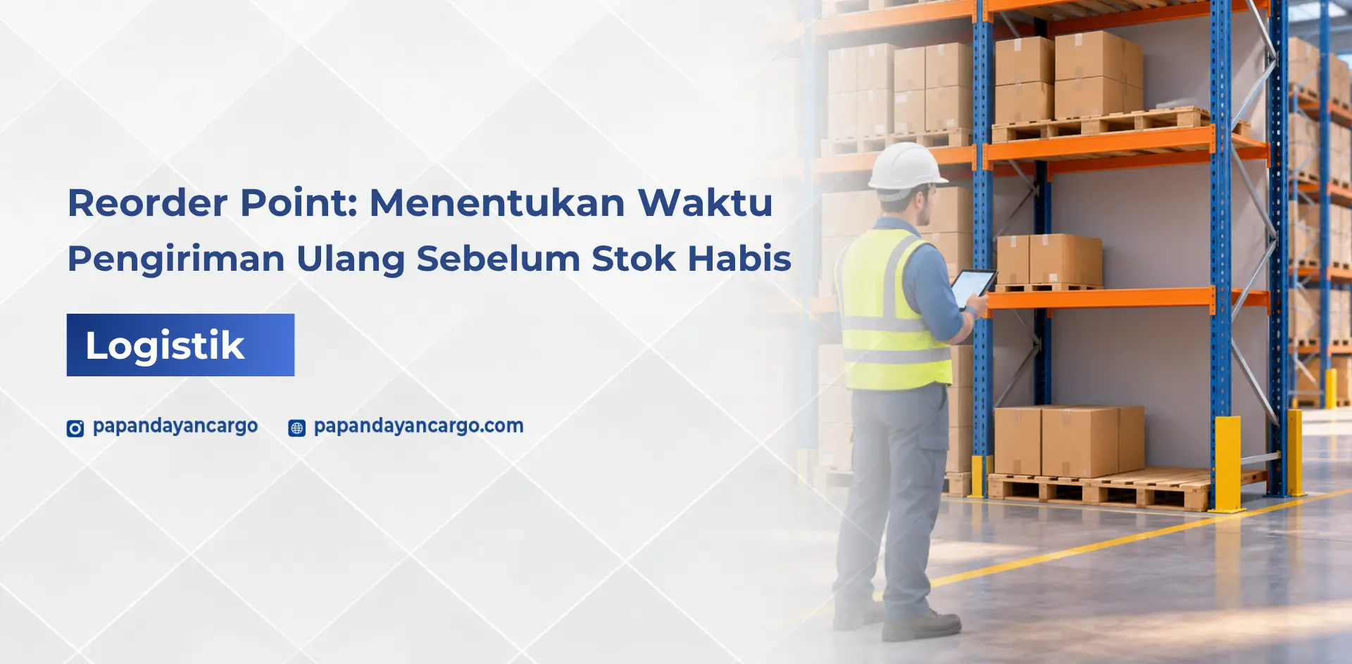 Reorder point membantu menentukan waktu pengiriman ulang sebelum stok barang habis.