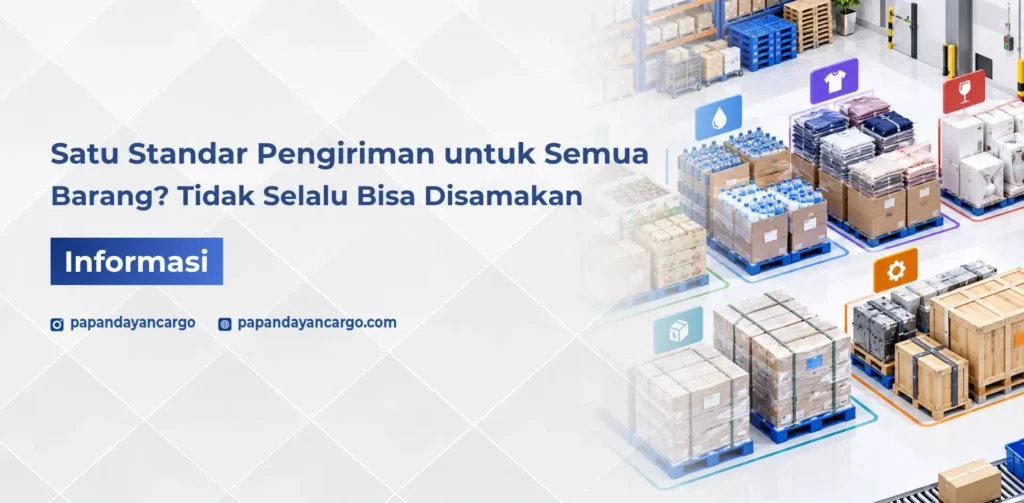 Standar pengiriman barang berdasarkan karakteristik dan kebutuhan handling setiap jenis barang.